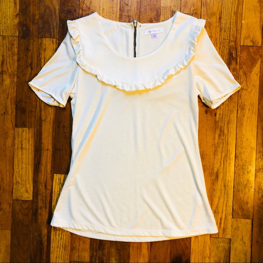 XHILARATION Off White Ruffle Blouse - NWOT